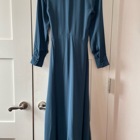 Massimo Dutti Maxi dress Blue Never wore size 34 - Picture 2 of 11